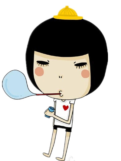 400x533 Little Girl Blowing Bubbles, Character, Short Hair, Black Png