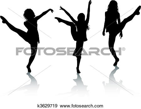 450x350 Girl Dancer Clipart Silhouette