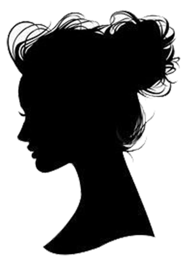 737x1000 Victorian Woman Head Silhouette