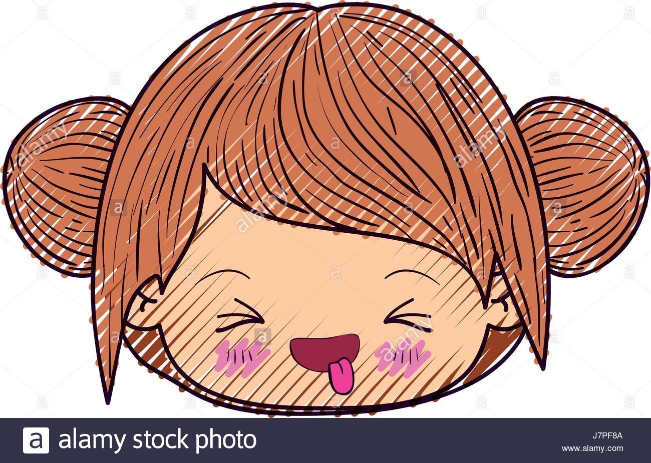 1300x925 Colored Crayon Silhouette Of Kawaii Head Little Girl