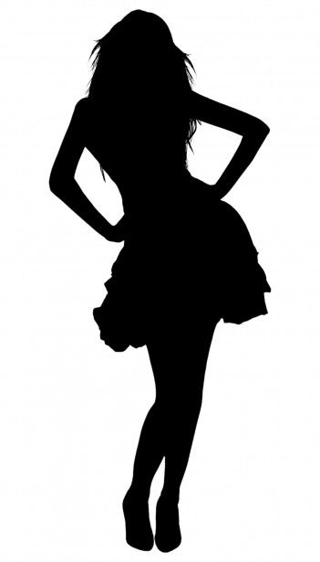 351x615 Silhouette Woman 2 Bonecos Silhouettes, Woman