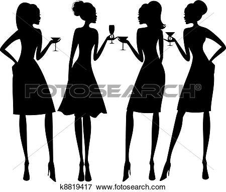 450x382 Black Dress Clipart Silhouette