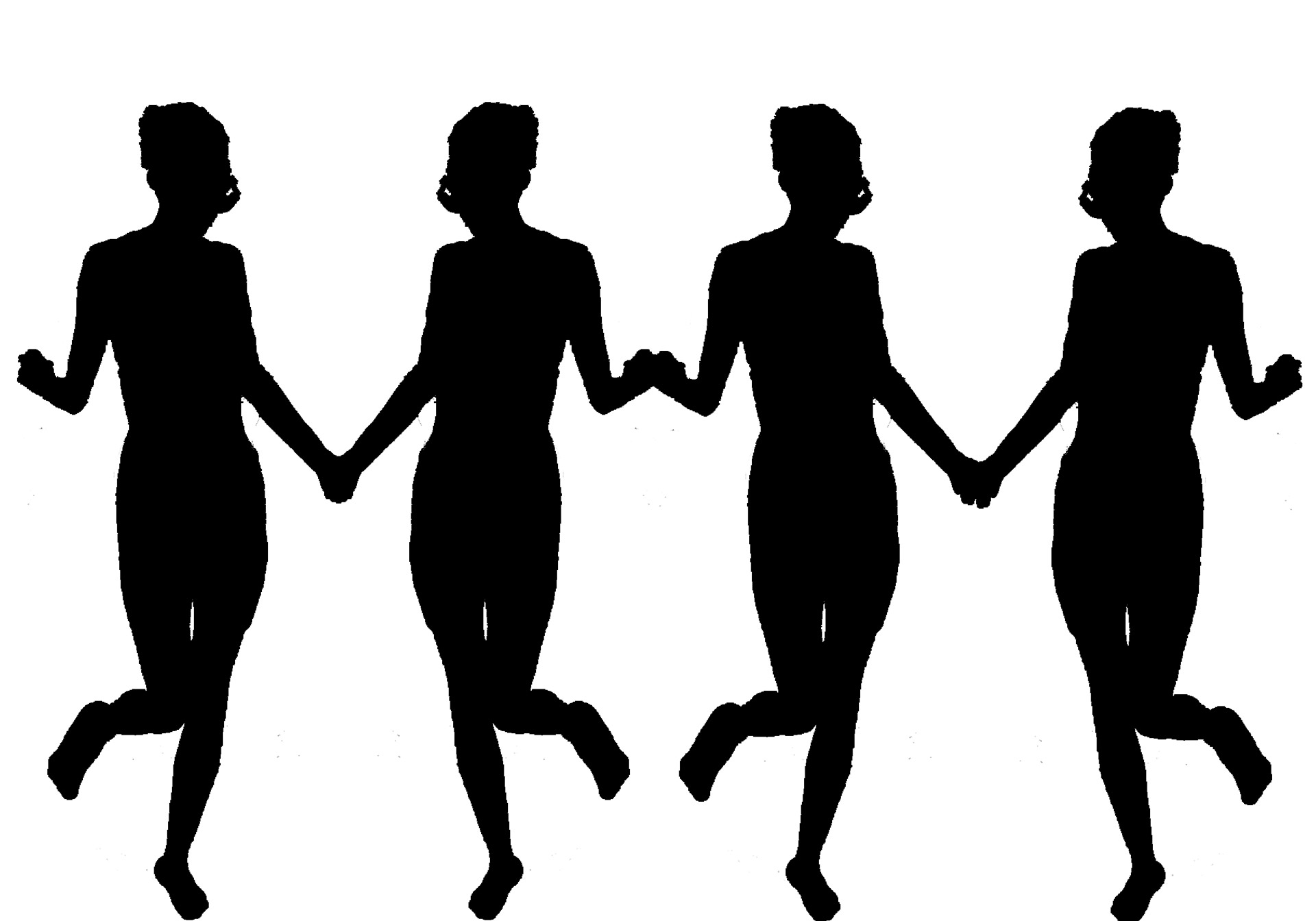 1920x1344 Line Of Women In Black Free Stock Photo