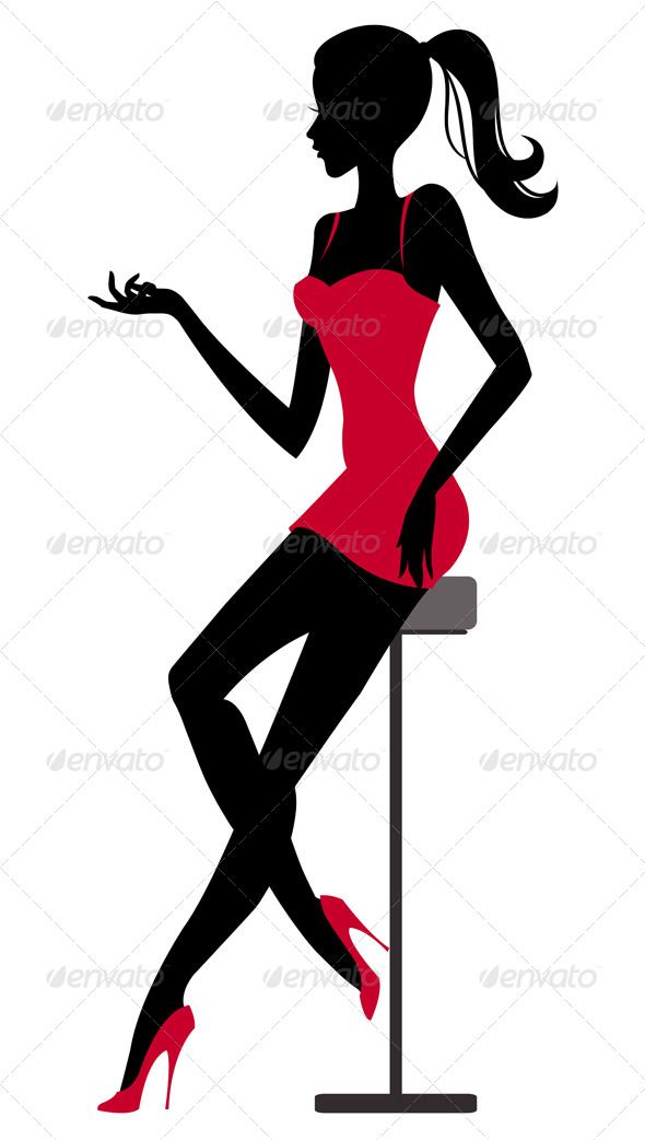 590x1042 Silhouette Of Girl Sitting