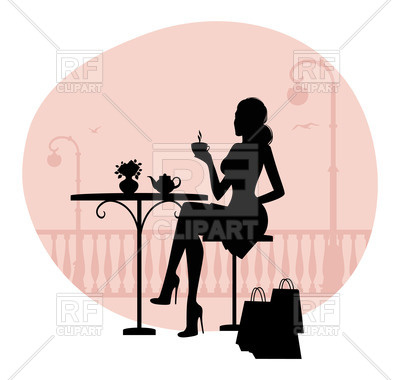 400x380 Silhouette Of Girl Sitting