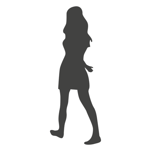 Silhouette Of Girl Walking at GetDrawings | Free download