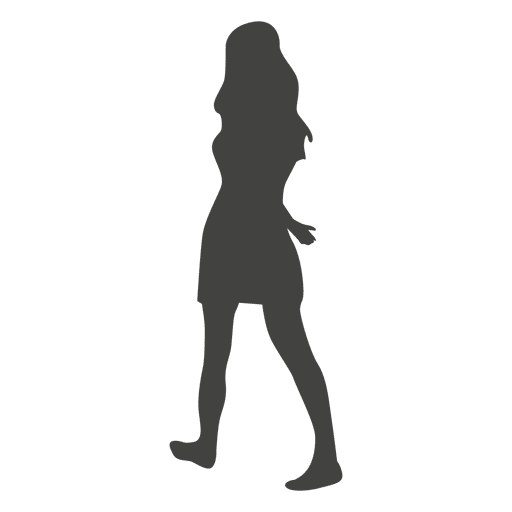 512x512 Girl Walking Barefoot Silhouette 1
