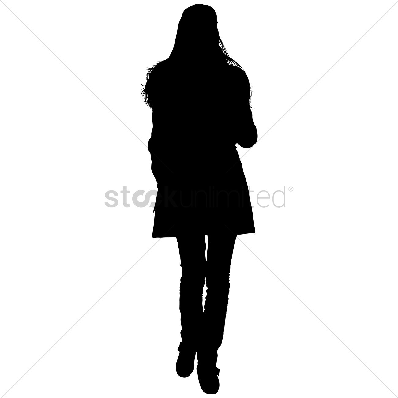 1300x1300 Silhouette Of A Lady Walking Vector Image