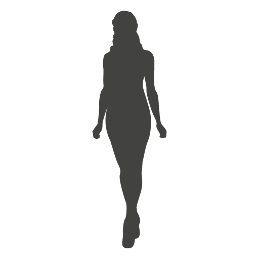 512x512 Woman Walking Front Silhouette