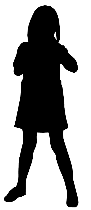320x740 Little Girl Clipart Silhouette