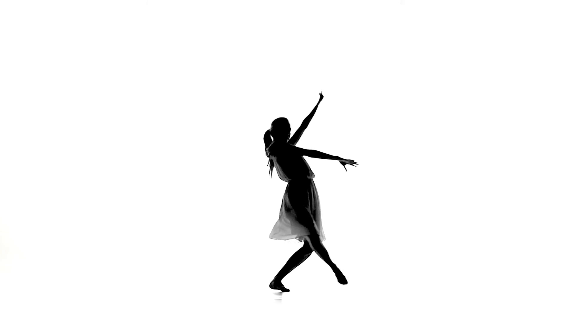 1920x1080 Slim Girl With Ponytail Dance Modern Contemporary Style Spins