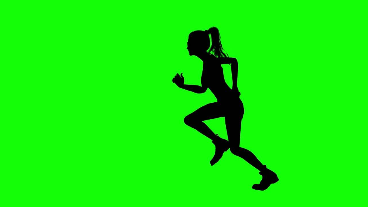 1280x720 Free Hd Video Backgrounds Woman With Ponytail Silhouette Running