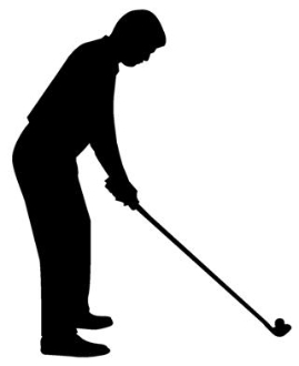 269x330 Golfer Silhouette 7 Decal Sticker