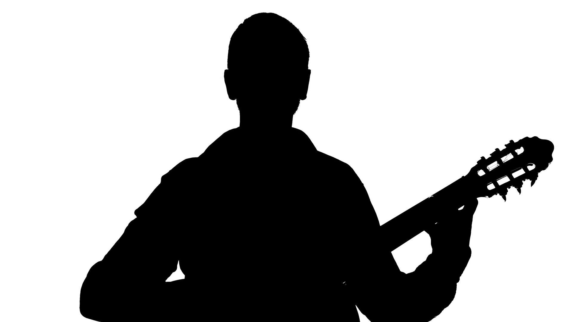 1920x1080 Silhouette Of A Man Playing The Guitar Stock Video Footage