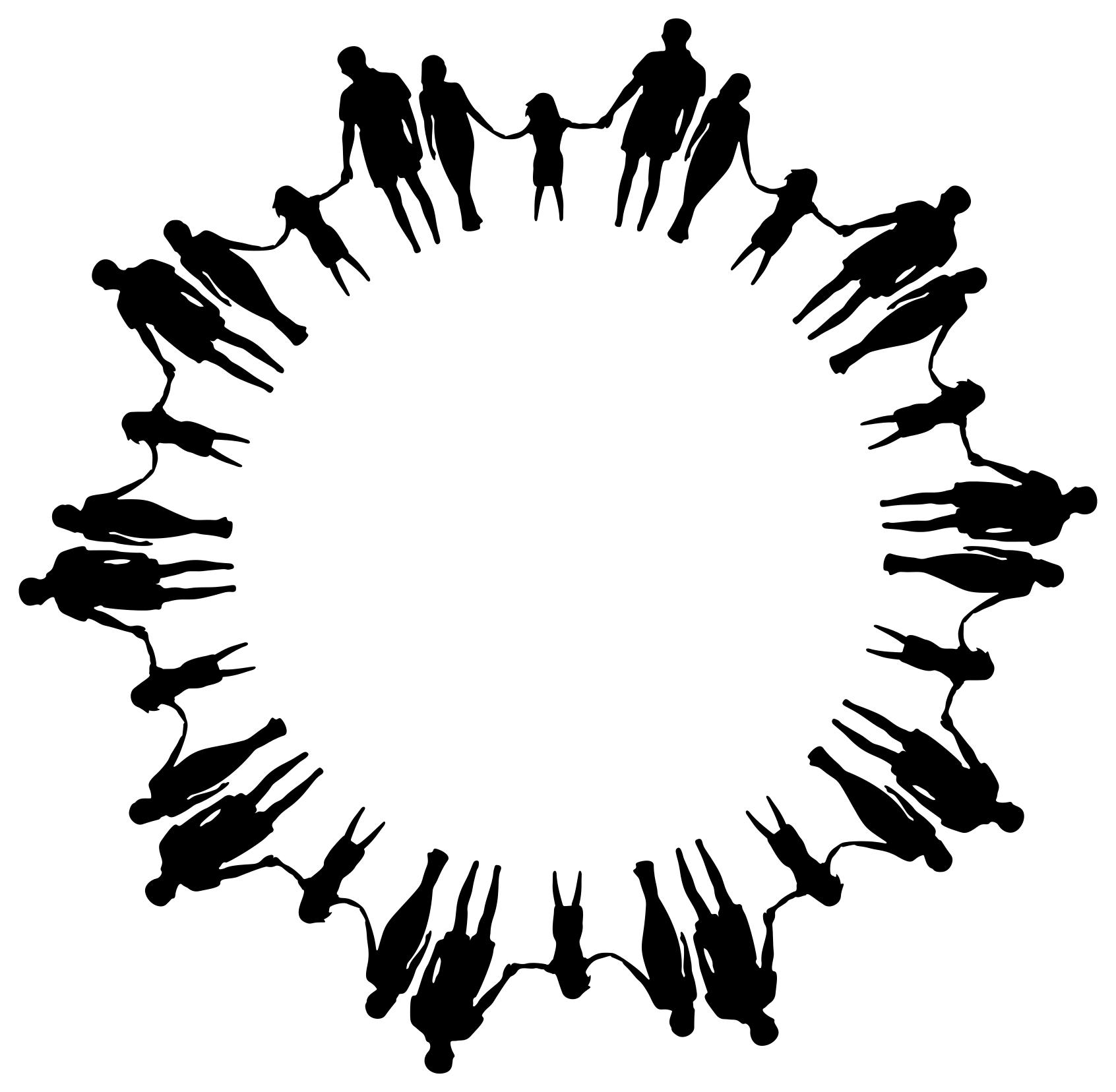 1692x1656 Family Silhouette Holding Hands Circle Clipart
