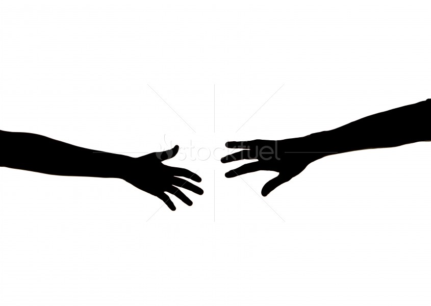 845x600 Stretching Hands Silhouette Stock Photo Stockfuel