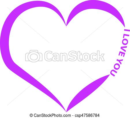 450x409 Heart Silhouette With Text Isolated On White Background . Vector