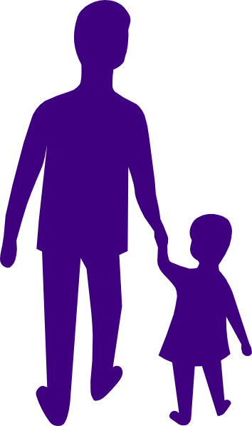 354x597 Purple Adult Child Holding Hands Clip Art