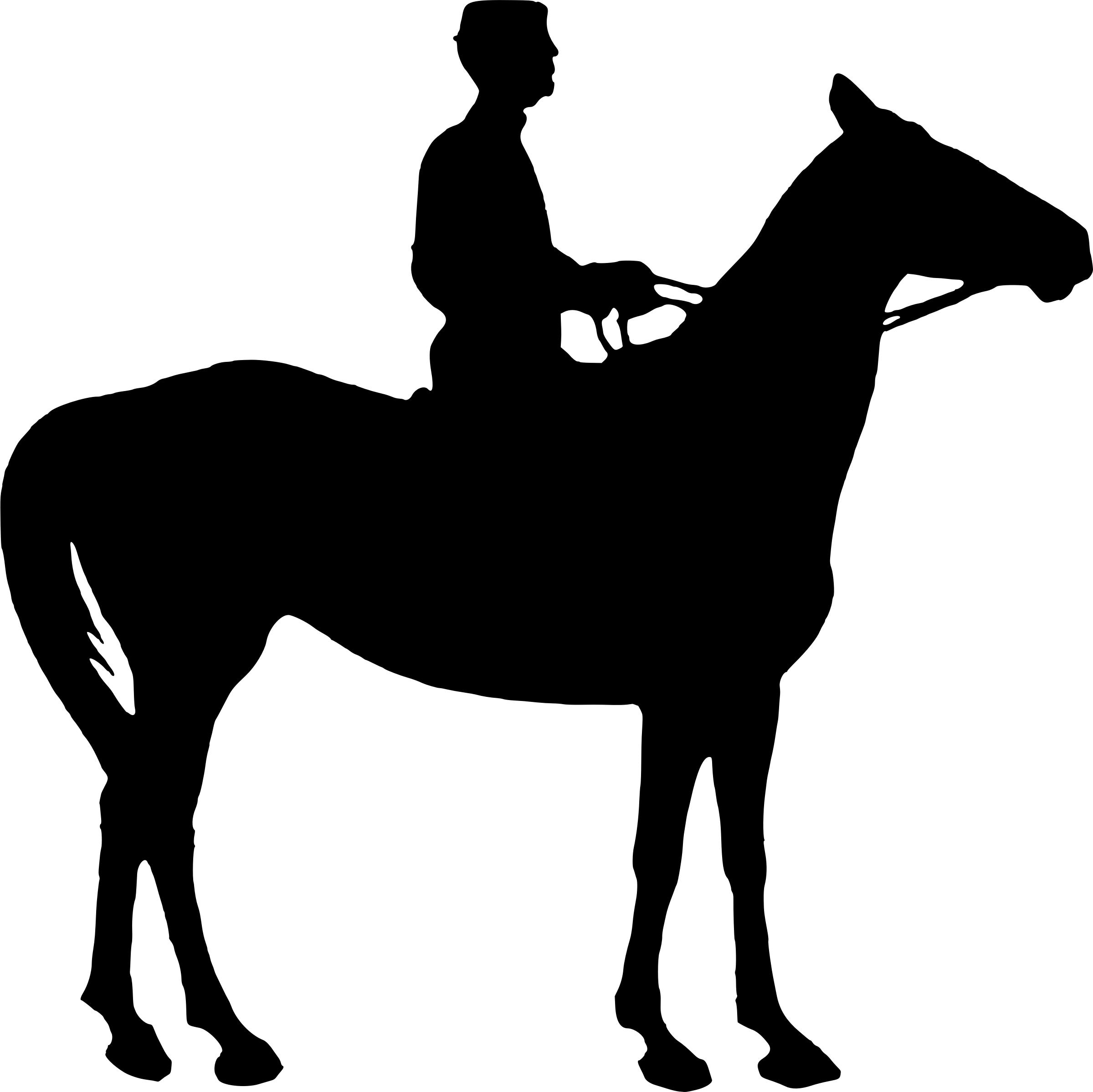 2399x2396 Girl And Horse Silhouette Icons Png