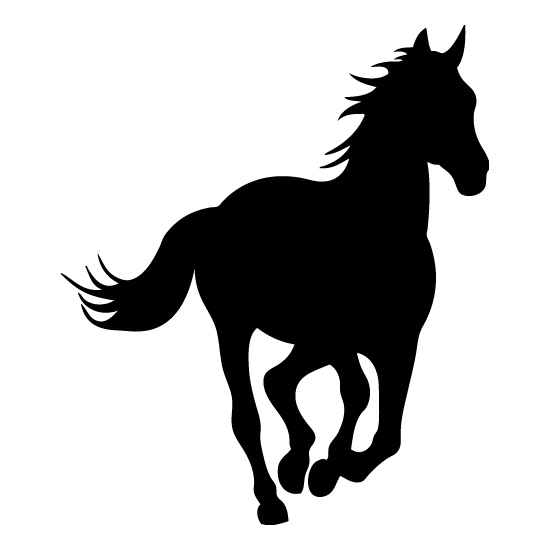 550x550 Horse Head Silhouette Clip Art