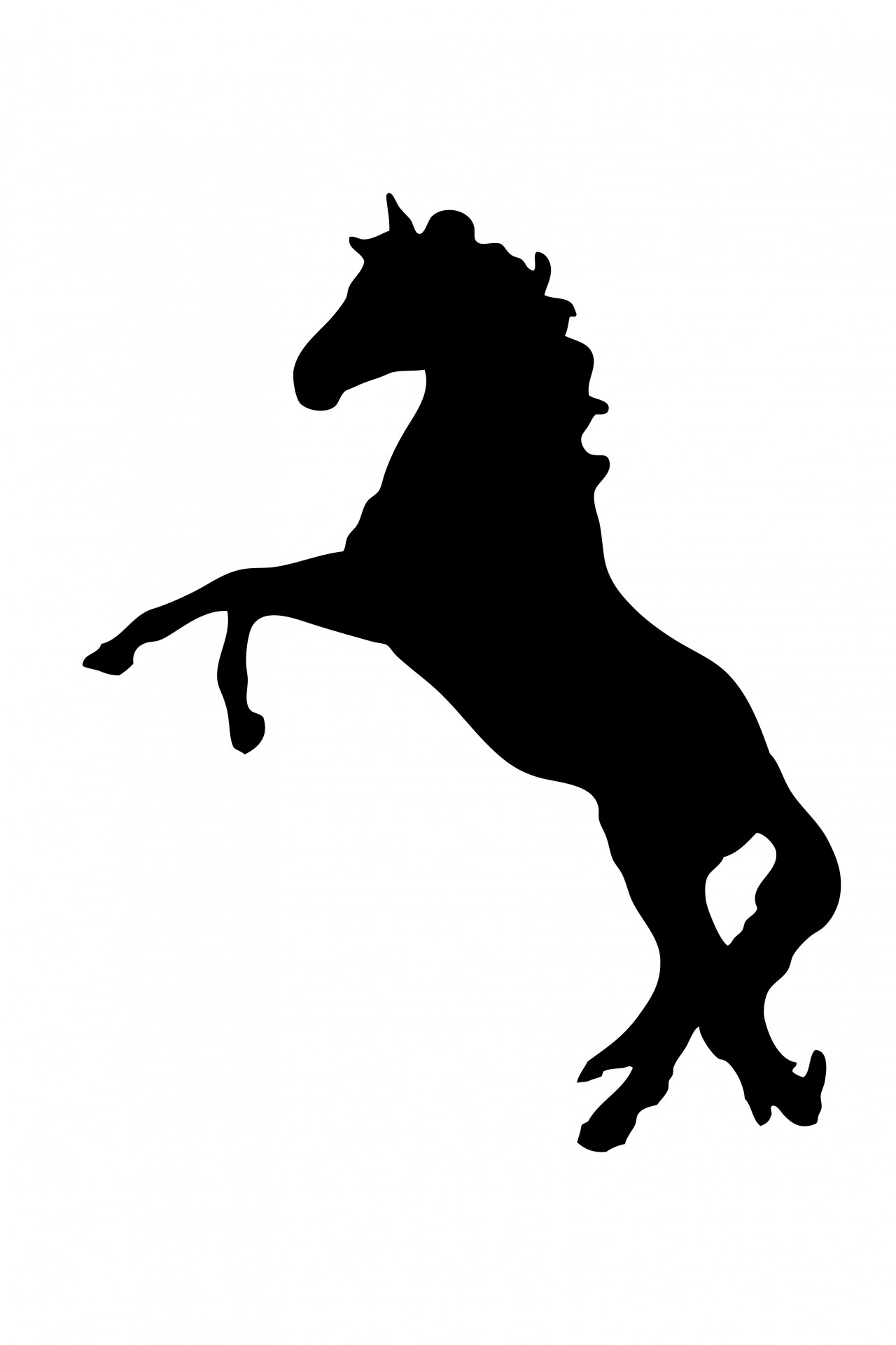 1280x1920 Bucking Horse Silhouette Clip Art
