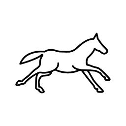 256x256 Running Horse Outline 101 Clip Art