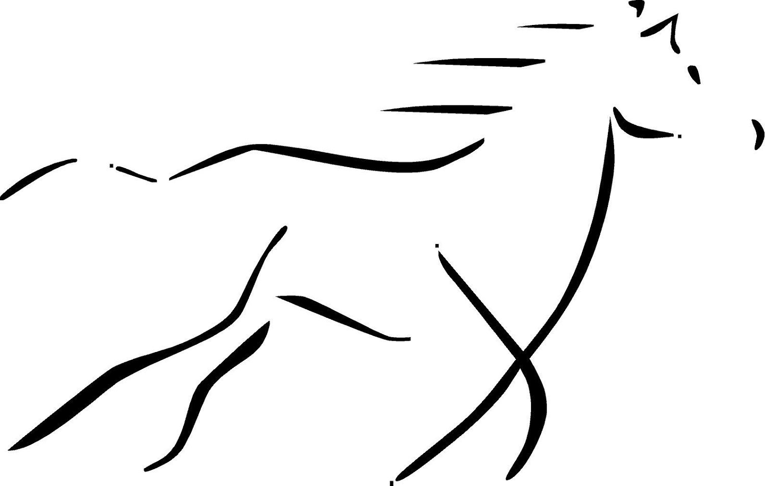 1500x954 Running Horse Silhouette Clipart Panda