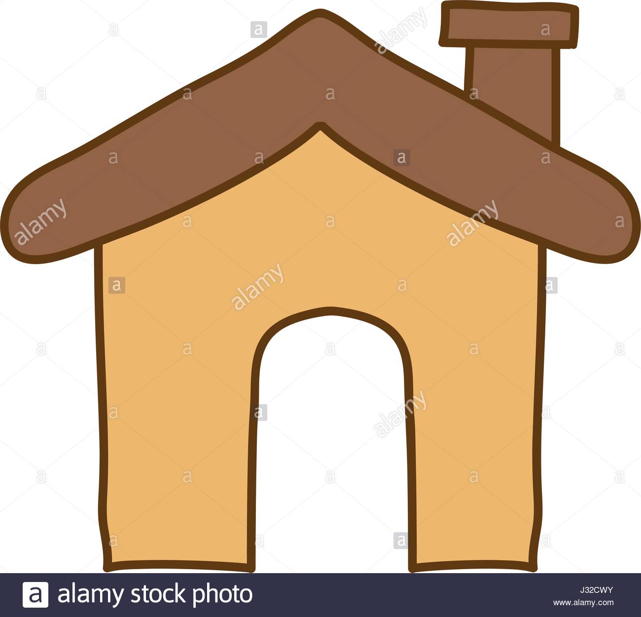 1300x1252 Light Colored Hand Drawn Silhouette Of House Icon Stock Vector Art