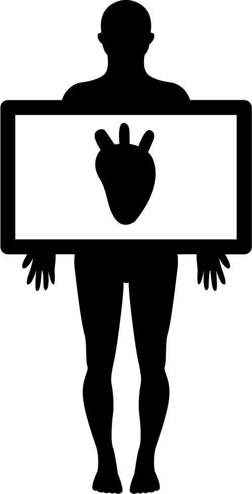 500x980 Human Body With Heart Silhouette Svg Png Icon Free Download