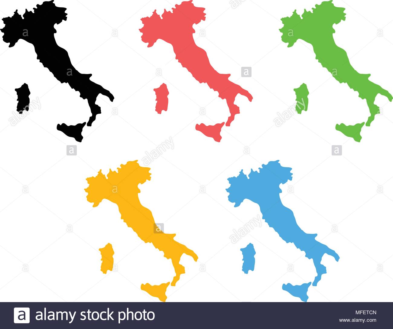1300x1088 Silhouette Of Italy On Map In Colors Of National Flag, Vector