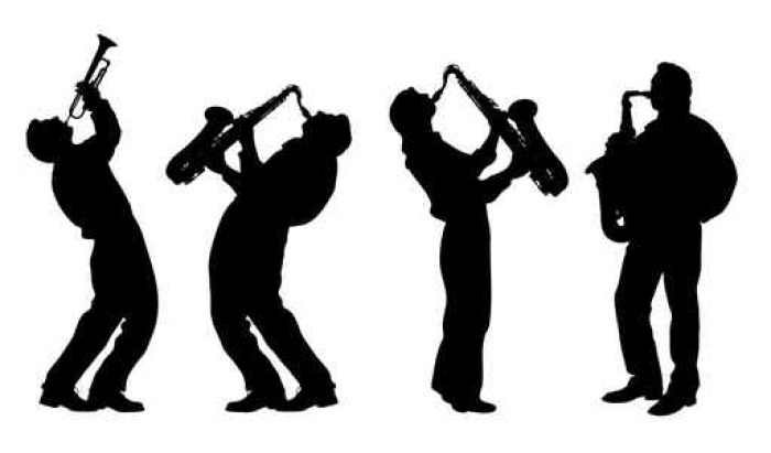 700x411 Silhouette Of Jazz Musician Wall Mural We Live To Change