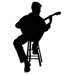 300x300 Guitar Clipart Silhouette