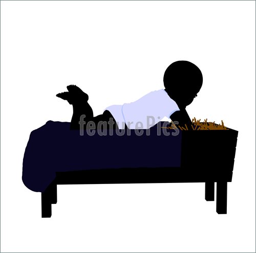 500x495 Baby Jesus Manger Silhouette