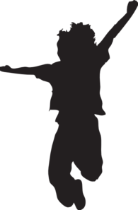 195x297 Jumping Child Silhouette Clip Art