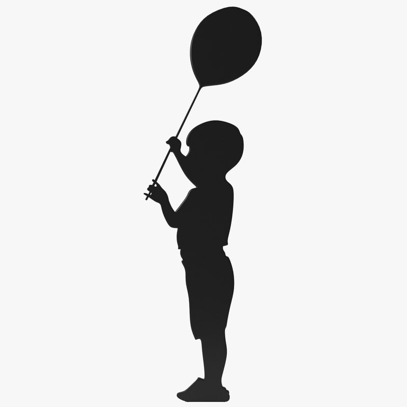 800x800 Balloon Silhouette 3d Model
