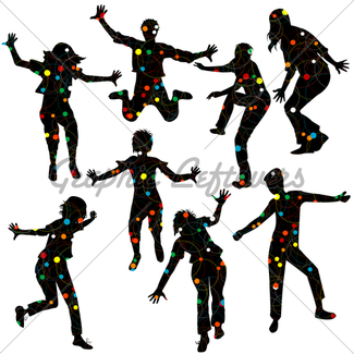 325x325 Silhouette Of Kid Playing Gl Stock Images