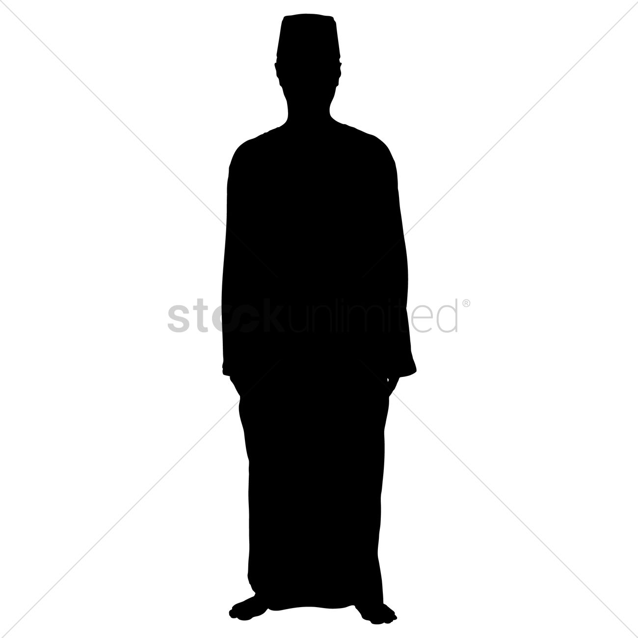 1300x1300 Silhouette Of A Man Vector Image