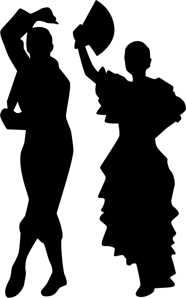 612x981 Man And Woman Flamenco Dance Silhouettes Svg Png Icon Free