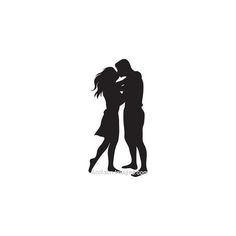 236x236 Woman Man Kissing Silhouette Images, Silhouettes