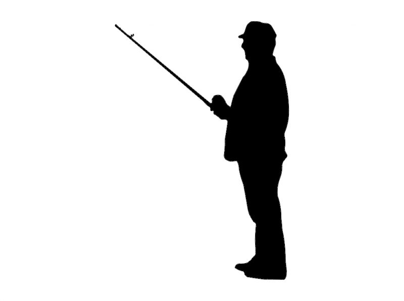 800x596 Fishing Man Dxf File Free Download