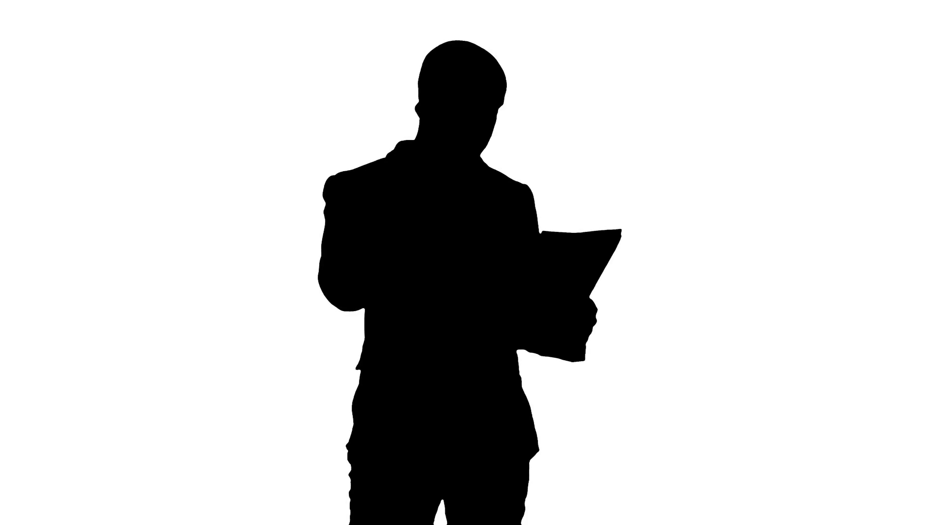 1920x1080 Young Man In Suit Talking On The Phone And Holding Papers On White