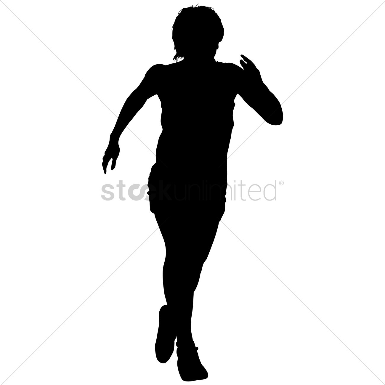 1300x1300 Silhouette Of A Man Running Vector Image