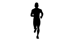 240x135 Video Silhouette Of Man Running. Front View ~