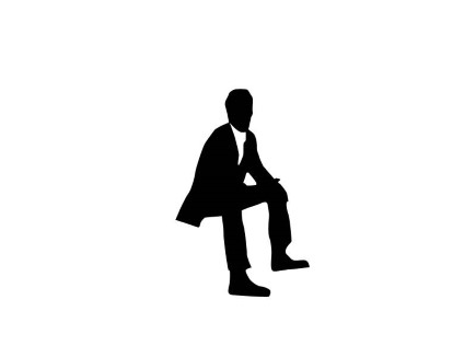 Silhouette Of Man Sitting at GetDrawings | Free download