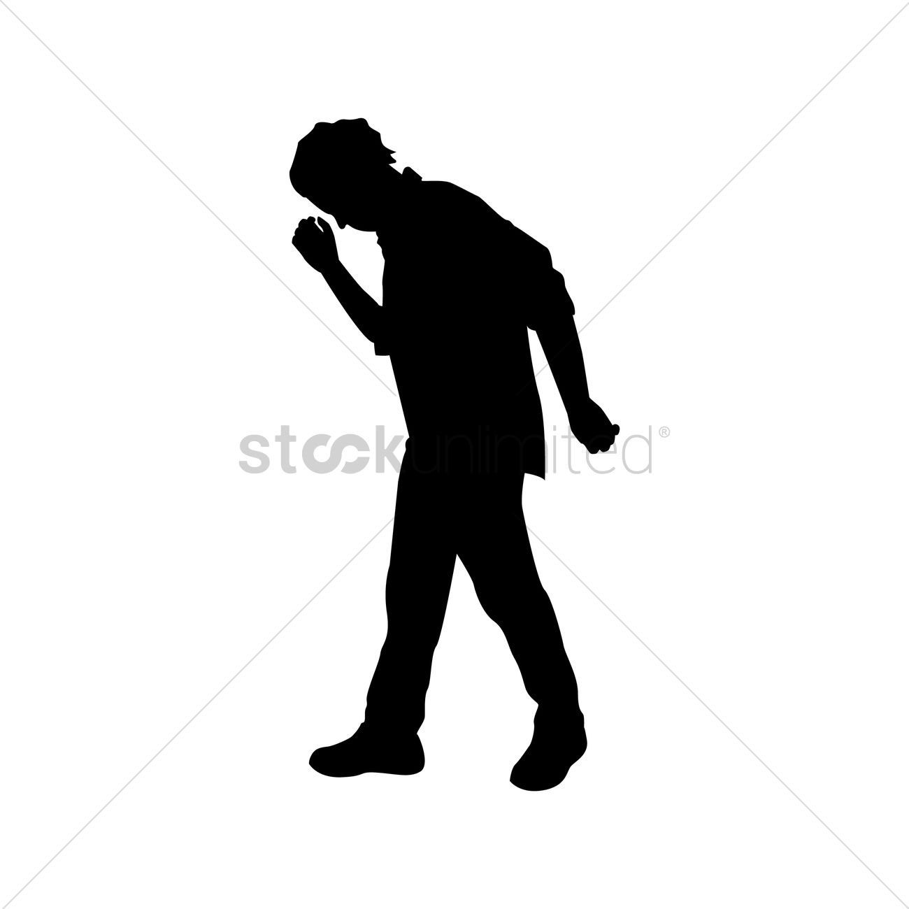 1300x1300 Silhouette Of Man Walking Vector Image