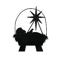 204x204 Baby Jesus Silhouette Christmas Ornaments Baby Jesus, Christmas