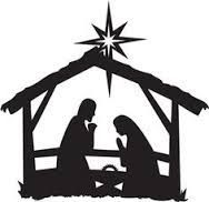 188x182 Easy Nativity Silhouette For Children Joseph, Mary And Baby Jesus