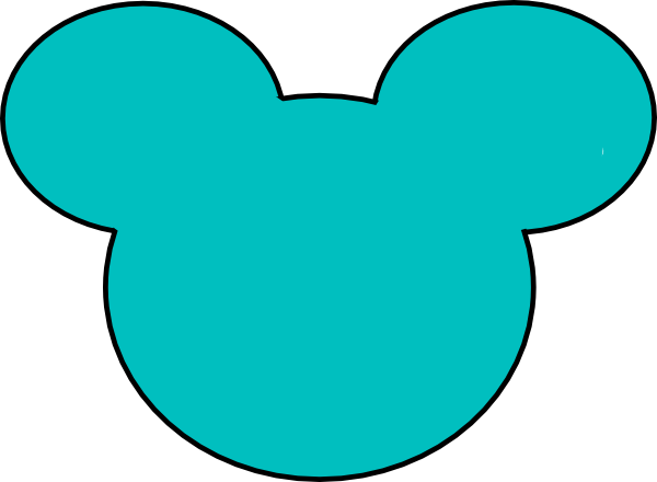600x440 Mickey Mouse Head Outline Clip Art