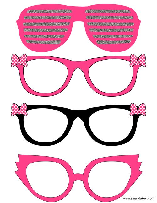 500x647 Minnie Mouse Glasses Printable
