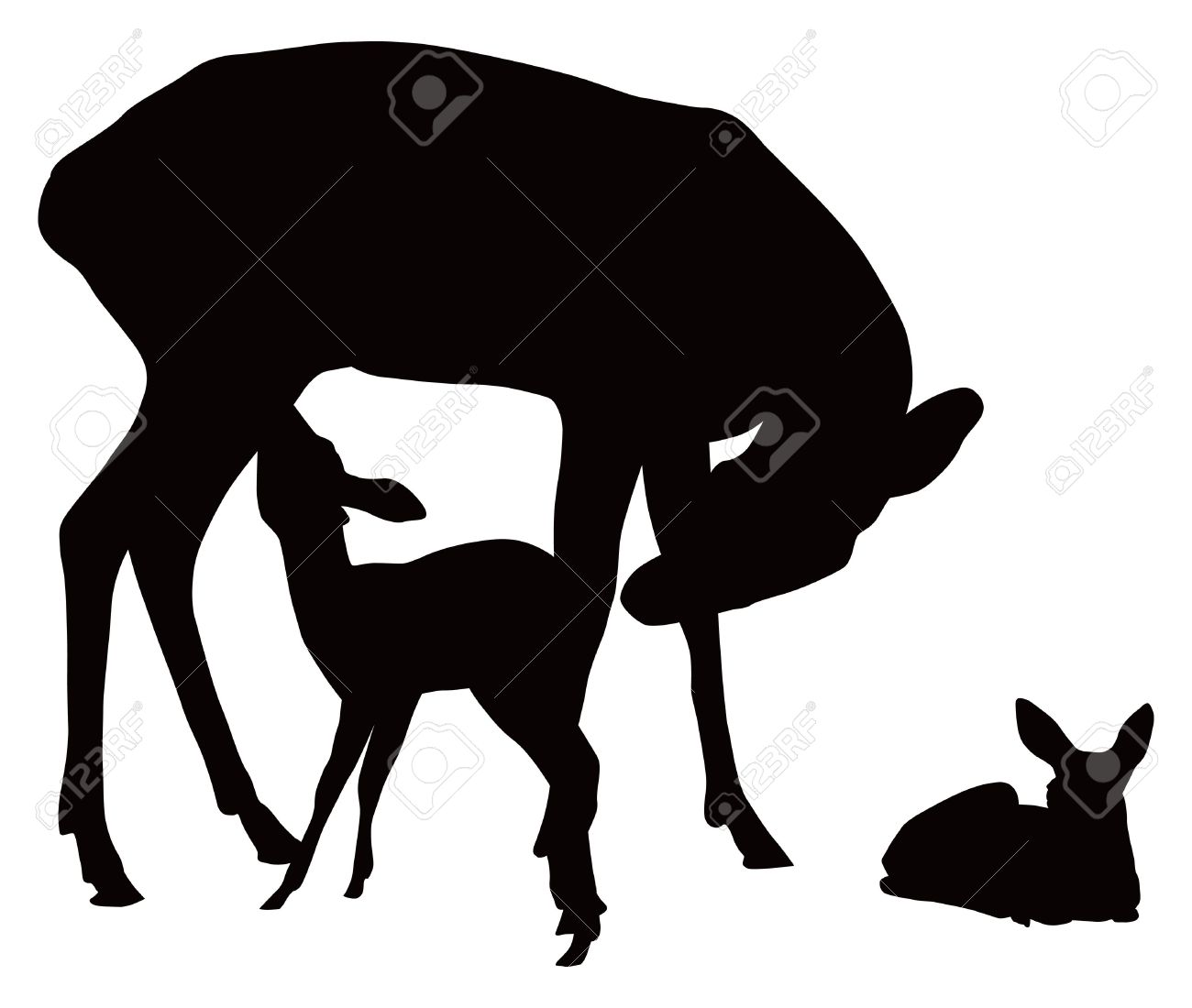1300x1100 Deer Clipart Deer Family